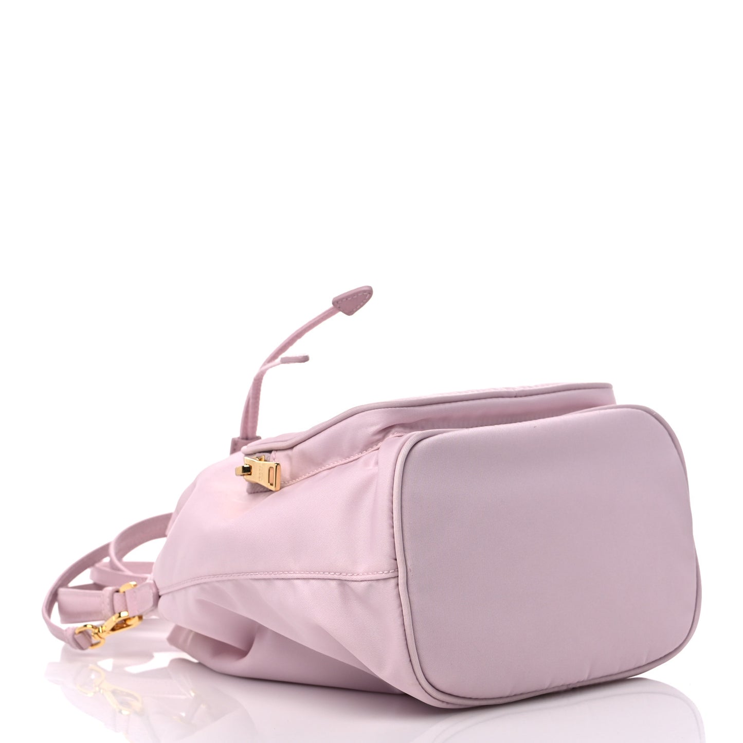 Re-Nylon Saffiano Duet Bucket Crossbody Bag Alabastro