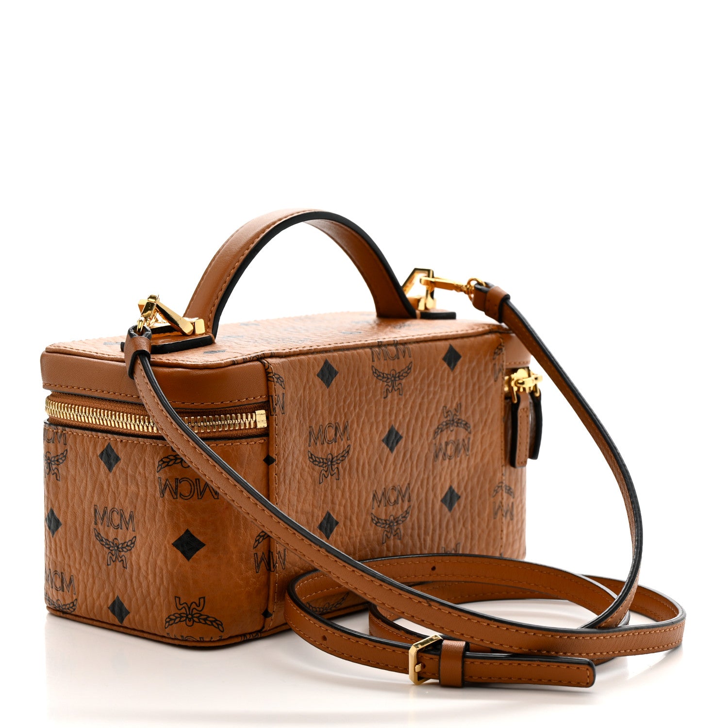 MCM Visetos Rockstar Vanity Case Cognac 3 of 10