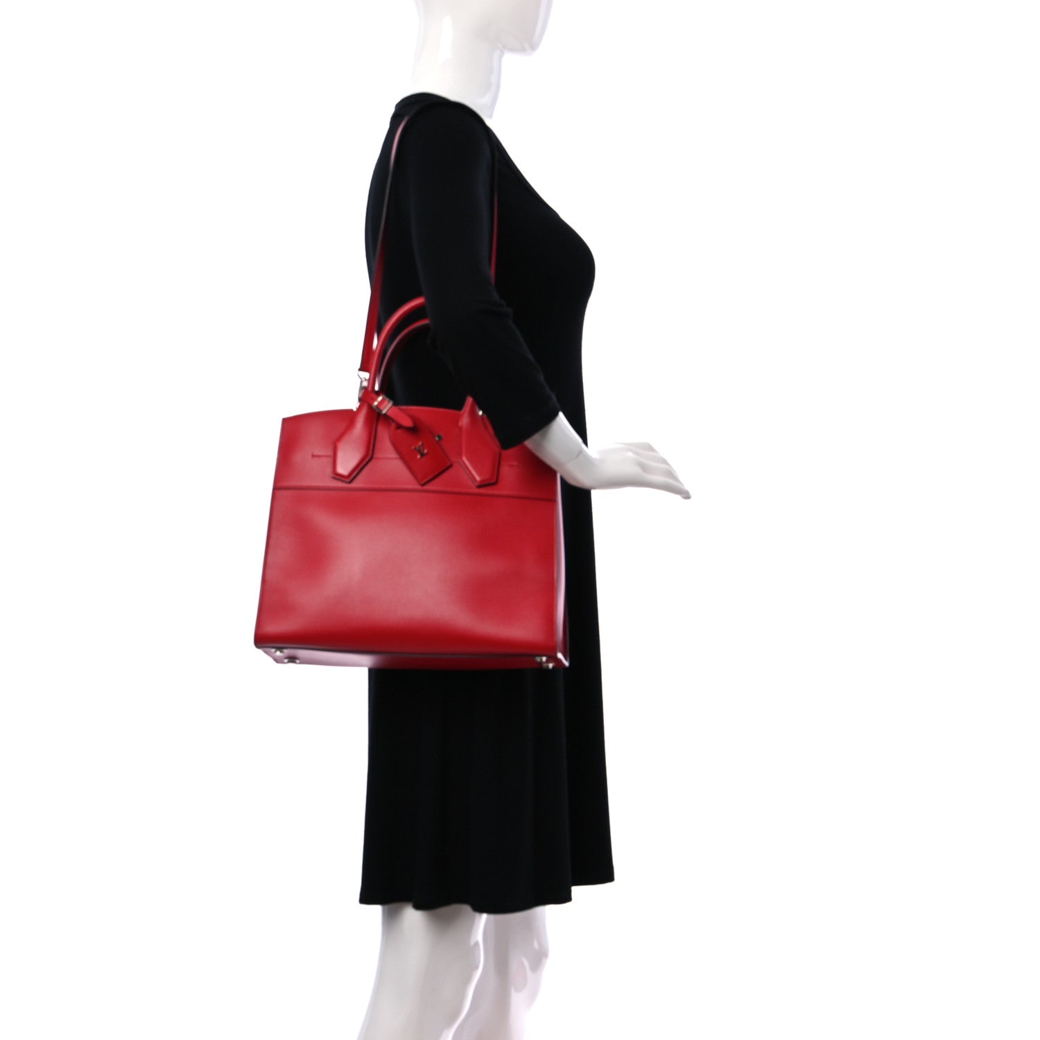 Louis Vuitton Taurillon City Steamer MM Rubis 2 of 10