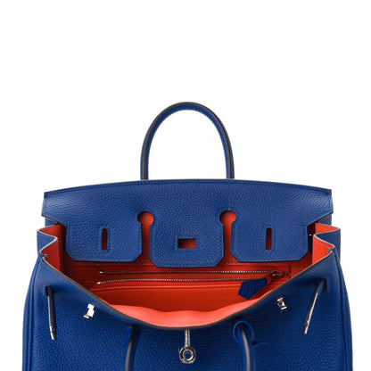 Hermes Togo Verso Birkin 25 Bleu Royal Capucine 16 of 35