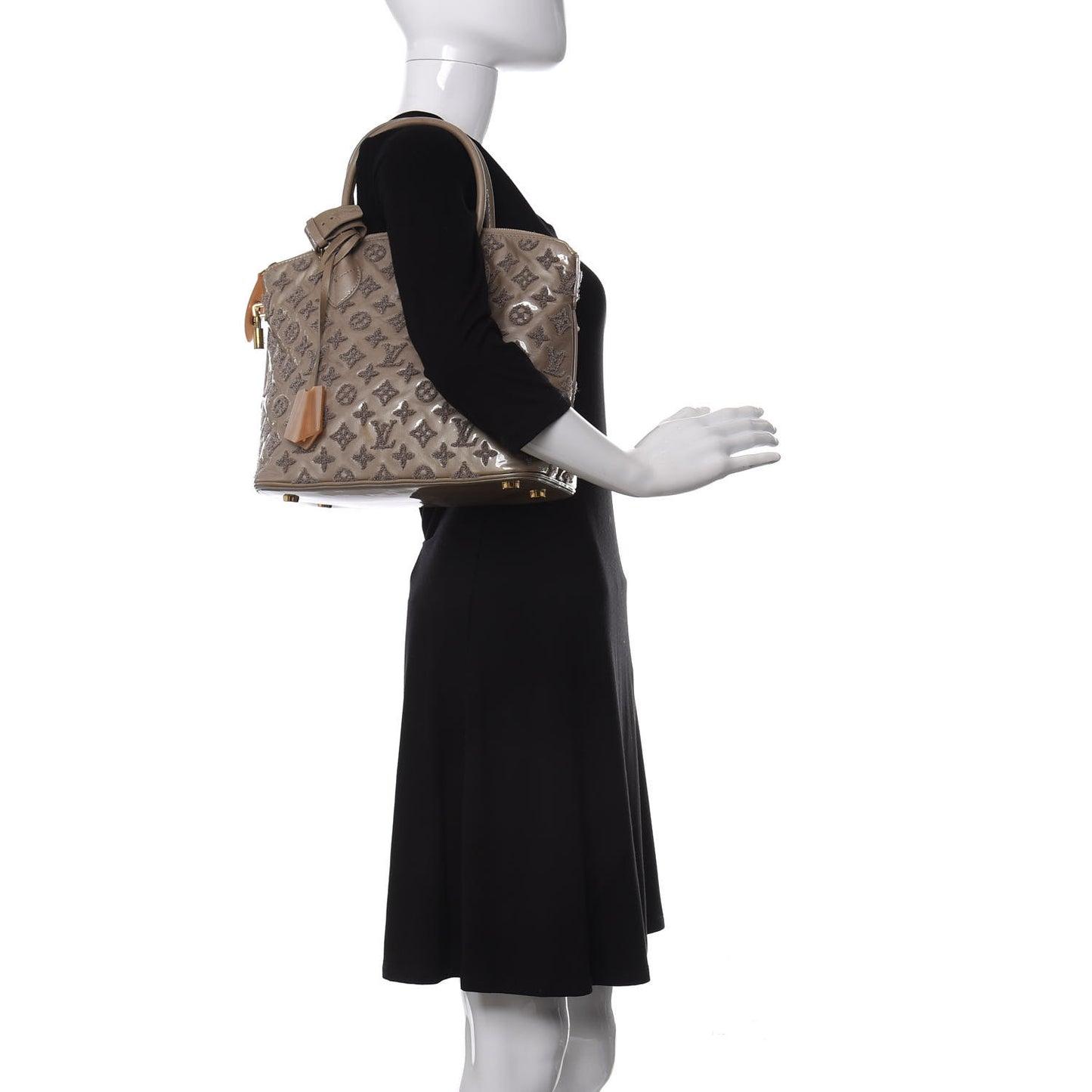 Patent Lambskin Fascination Lockit Gris