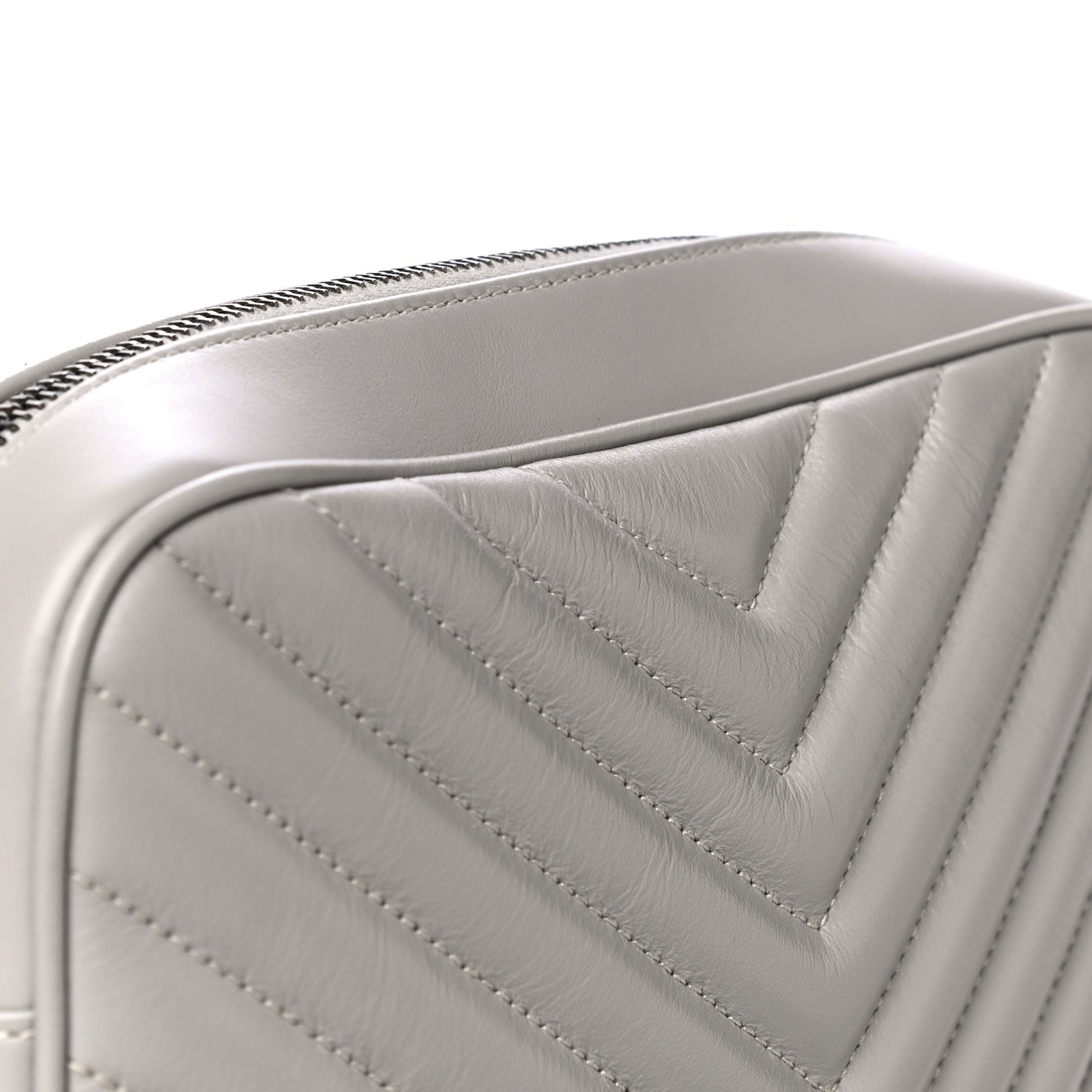 Saint Laurent Calfskin Matelasse Monogram Lou Camera Bag Granite 14 of 14