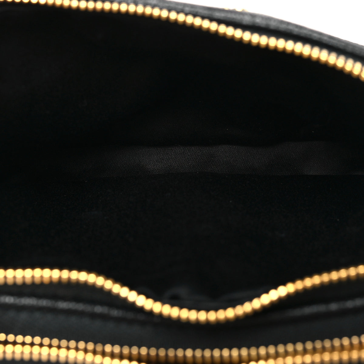 Miu Miu Goatskin Madras Double Zip Pochette Clutch Black 6 of 11