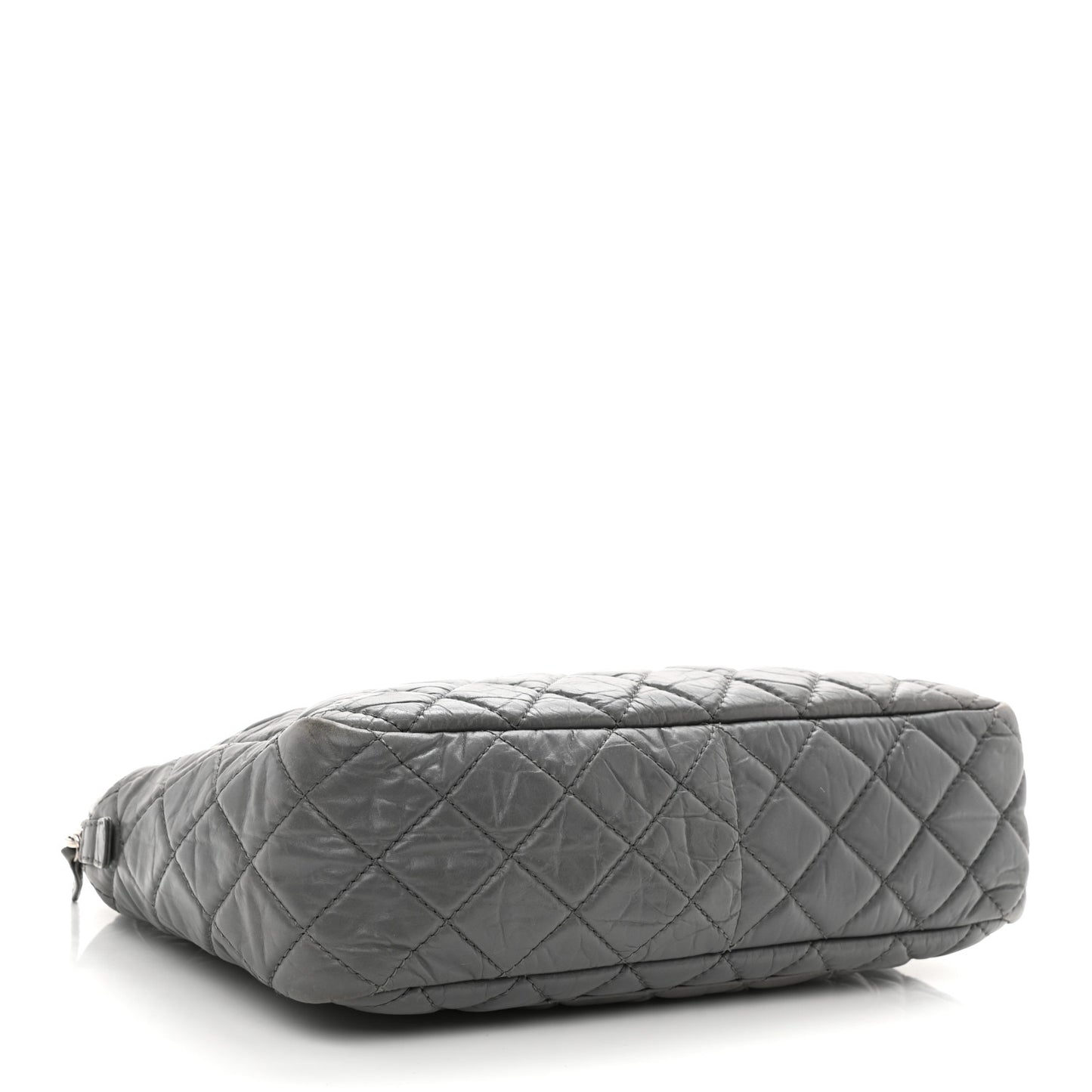 Aged Calfskin Quilted Large Reissue Camera Case Grey