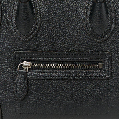 Celine Drummed Calfskin Nano Luggage Black 8 of 10