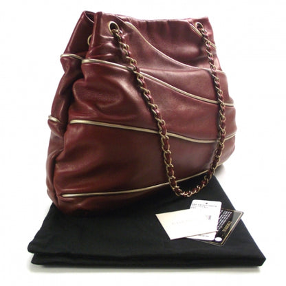 Chanel Lambskin Constructivism Tote Red 3 of 11