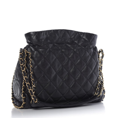 Chanel Calfskin Quilted Medium Chain Me Hobo Black 3 of 10