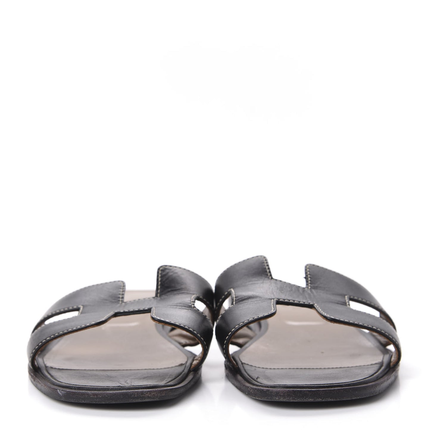 Box Calfskin Oran Sandals 38 Black