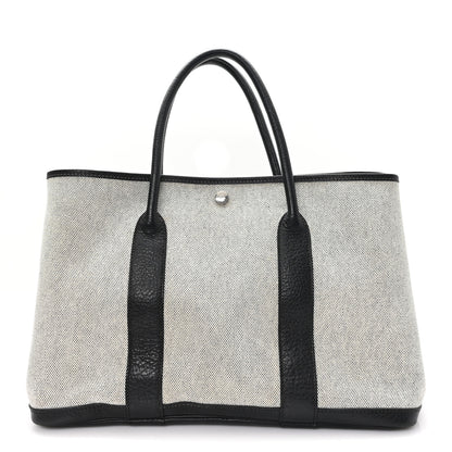 Hermes Buffle Skipper Toile Garden Party 36 MM Tote Black 1 of 8