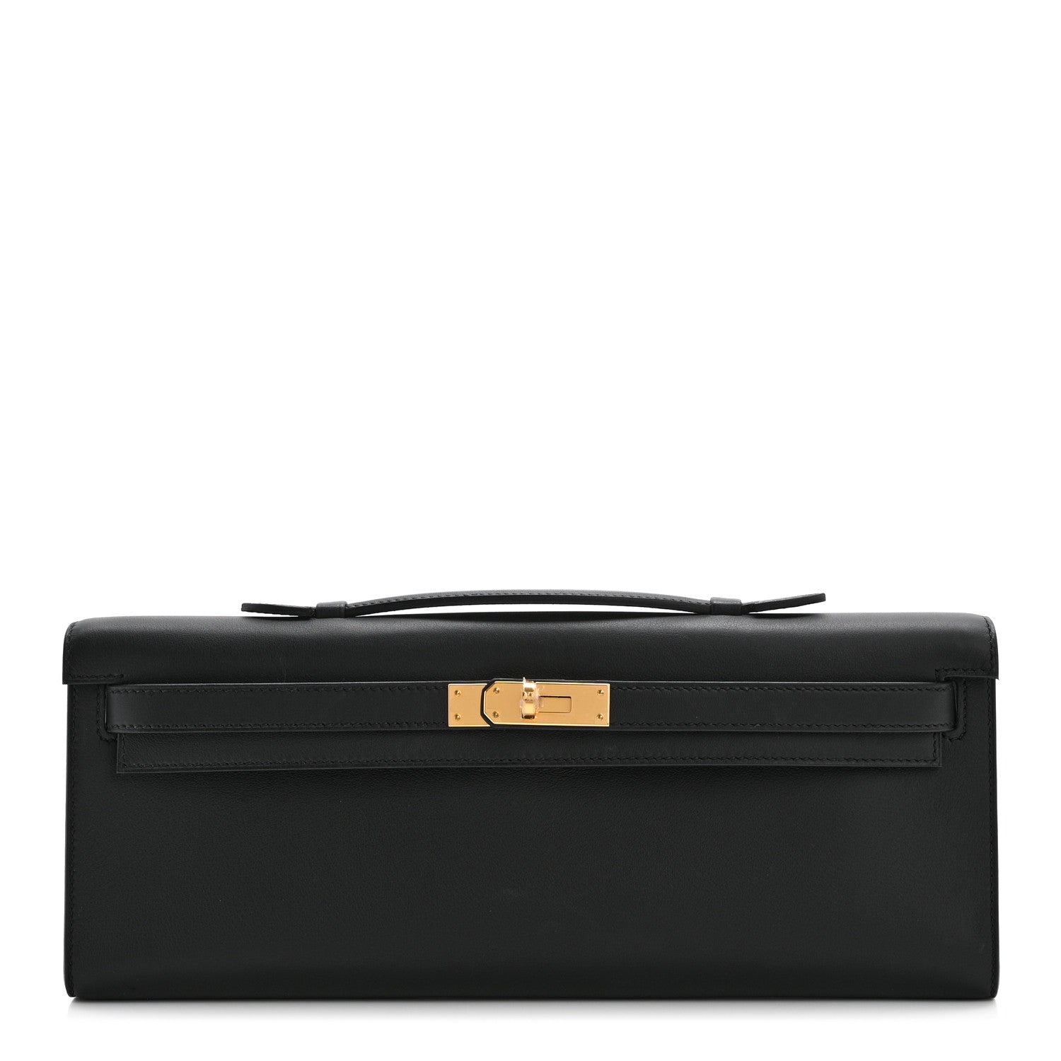 Hermes Swift Kelly Cut Clutch Pochette Black 1 of 7