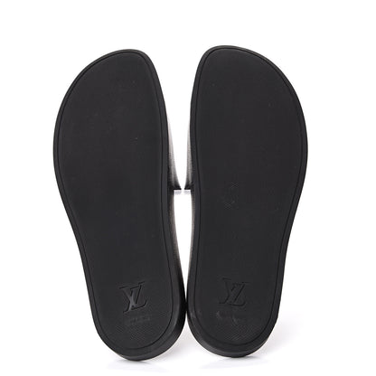 Louis Vuitton Rubber Monogram Eclipse Mens Waterfront Mules 12 Black 5 of 9