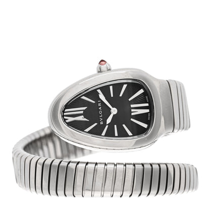 Bulgari Stainless Steel 35mm Serpenti Tubogas Quartz Watch Black 2 of 5