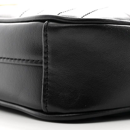 Gucci Calfskin Matelasse Mini GG Marmont Crossbody Bag Black 9 of 11