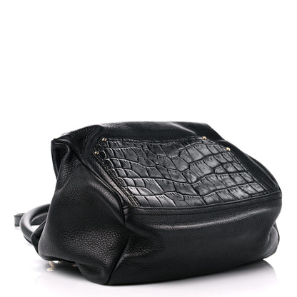 Givenchy Calfskin Crocodile Embossed Small Pandora Black 4 of 14