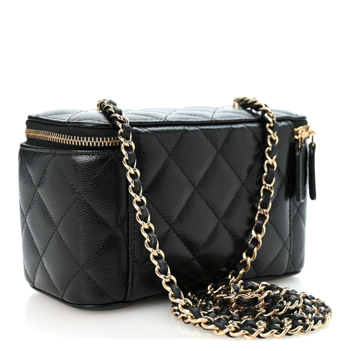 Chanel Caviar Quilted Small Vanity Case With Chain Black 3 of 10