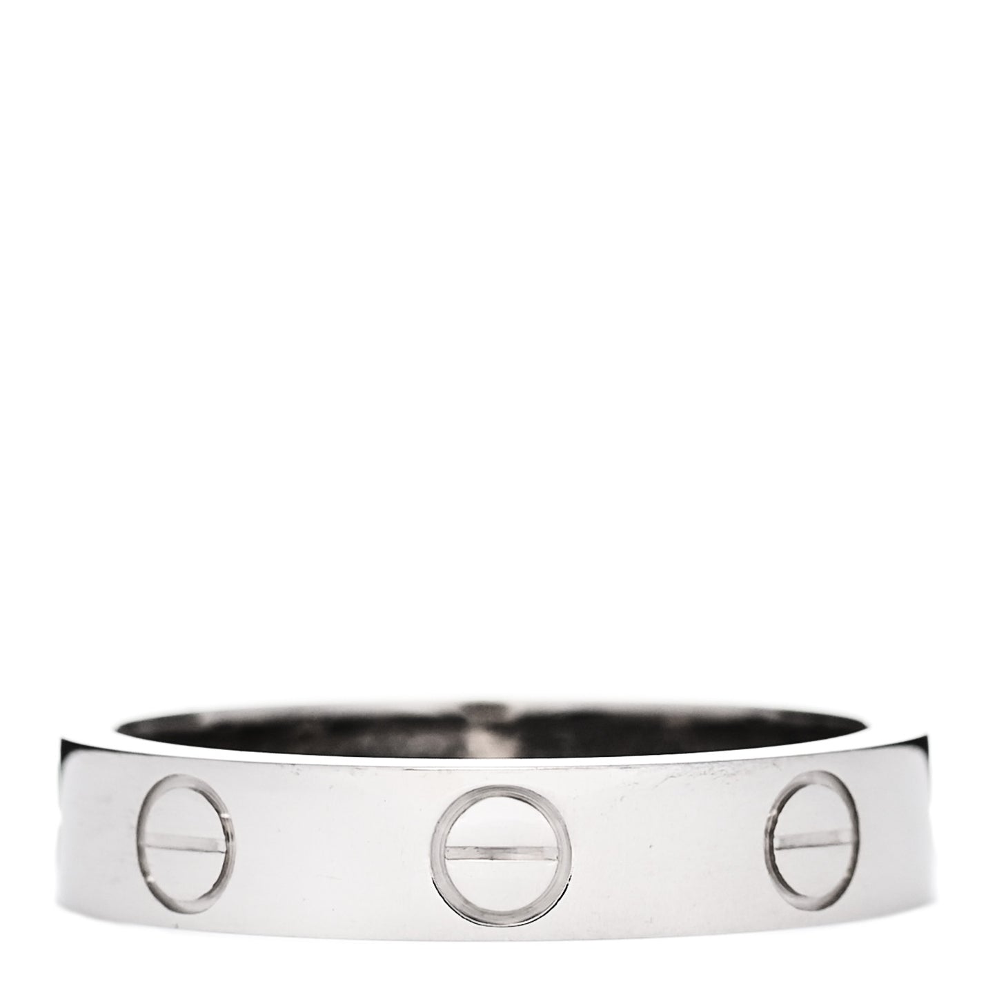 18K White Gold 3.5mm LOVE Wedding Band Ring 49 5