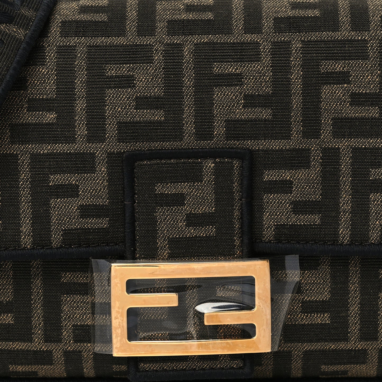 Fabric Jacquard FF 1974 Medium Baguette Tobacco Moro Black