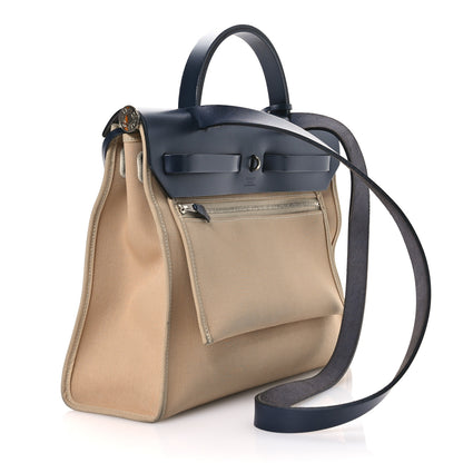 Hermes Vache Hunter Toile Herbag Zip 31 PM  Trench Bleu Indigo 4 of 10