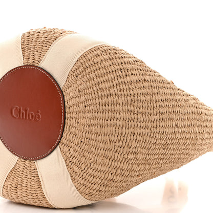 Chloe Raffia Large Woody Tote White 10 of 10