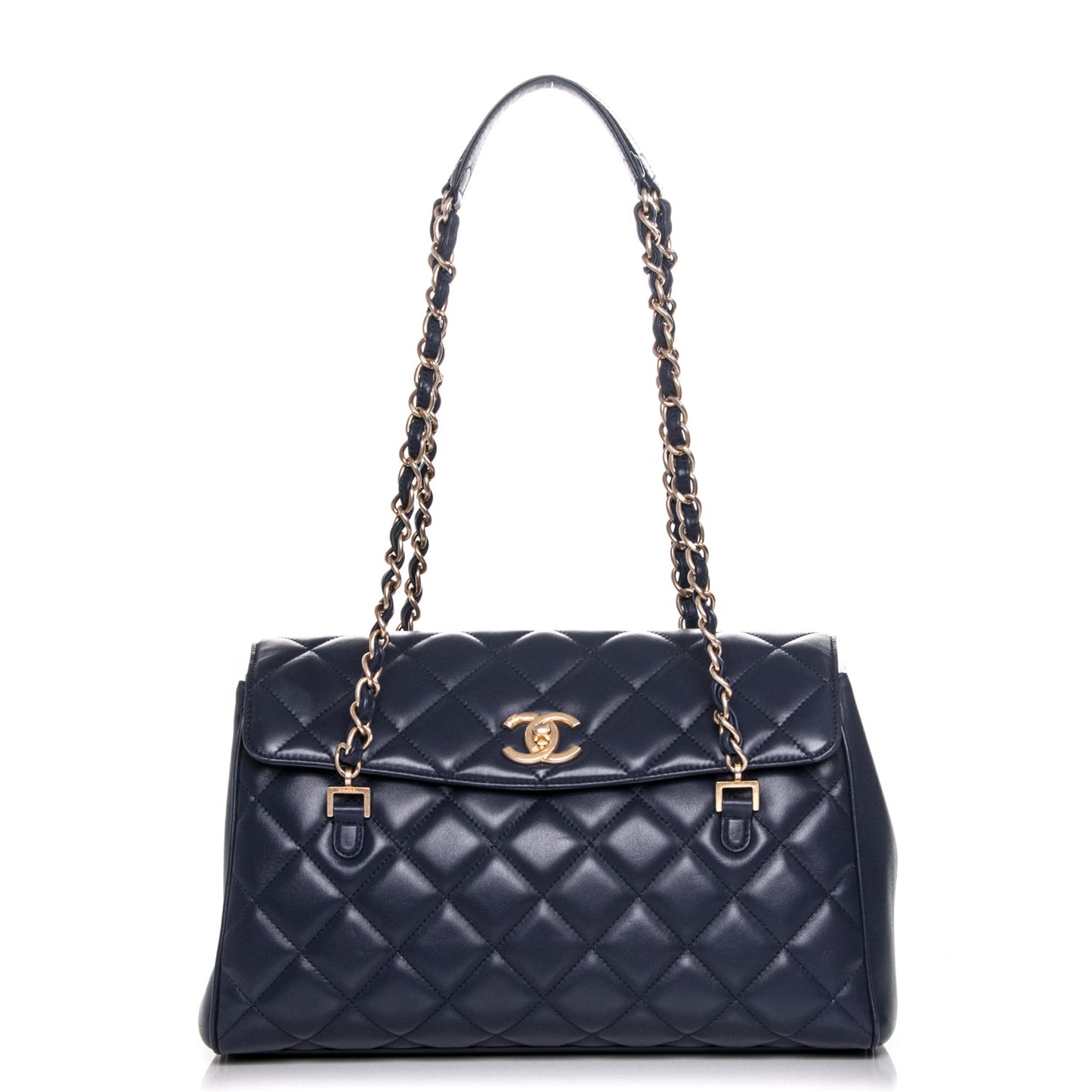 Lambskin Misia Camera Case Flap Navy Blue