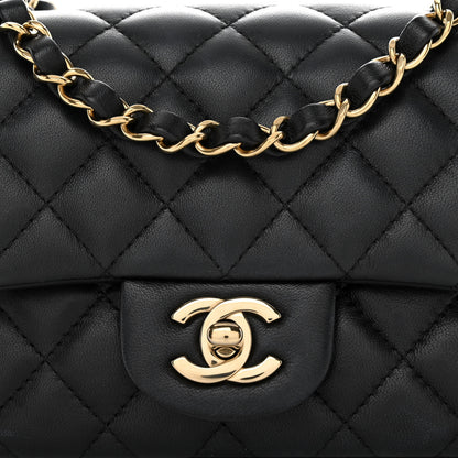 Chanel Lambskin Quilted Mini Square Flap Black 8 of 11
