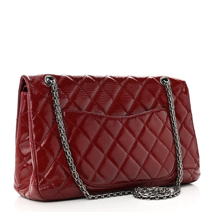Chanel Distressed Patent 2.55 Reissue 227 Flap Raspberry Red 3 of 11