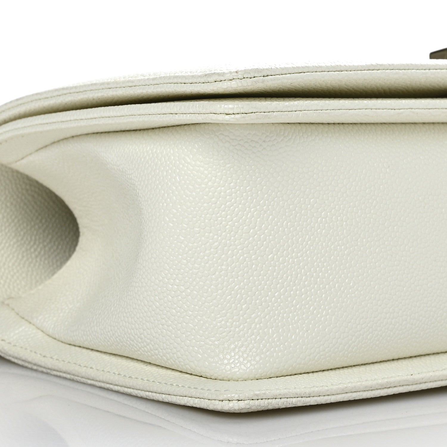 Chanel Caviar Quilted Medium Boy Flap White 8 of 10