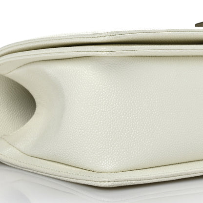 Chanel Caviar Quilted Medium Boy Flap White 8 of 10