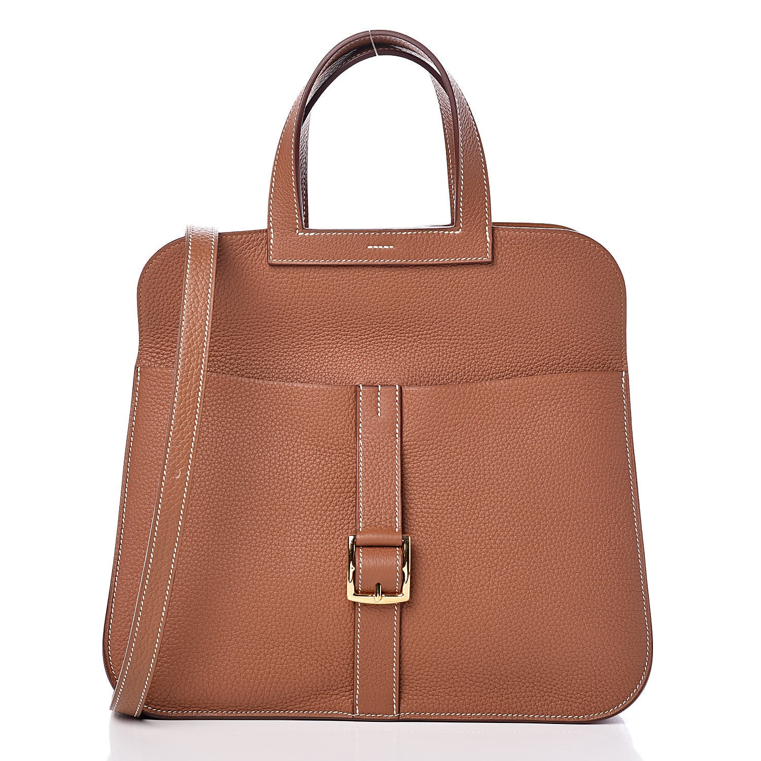 Hermes Taurillon Clemence Halzan 31 Gold 3 of 11
