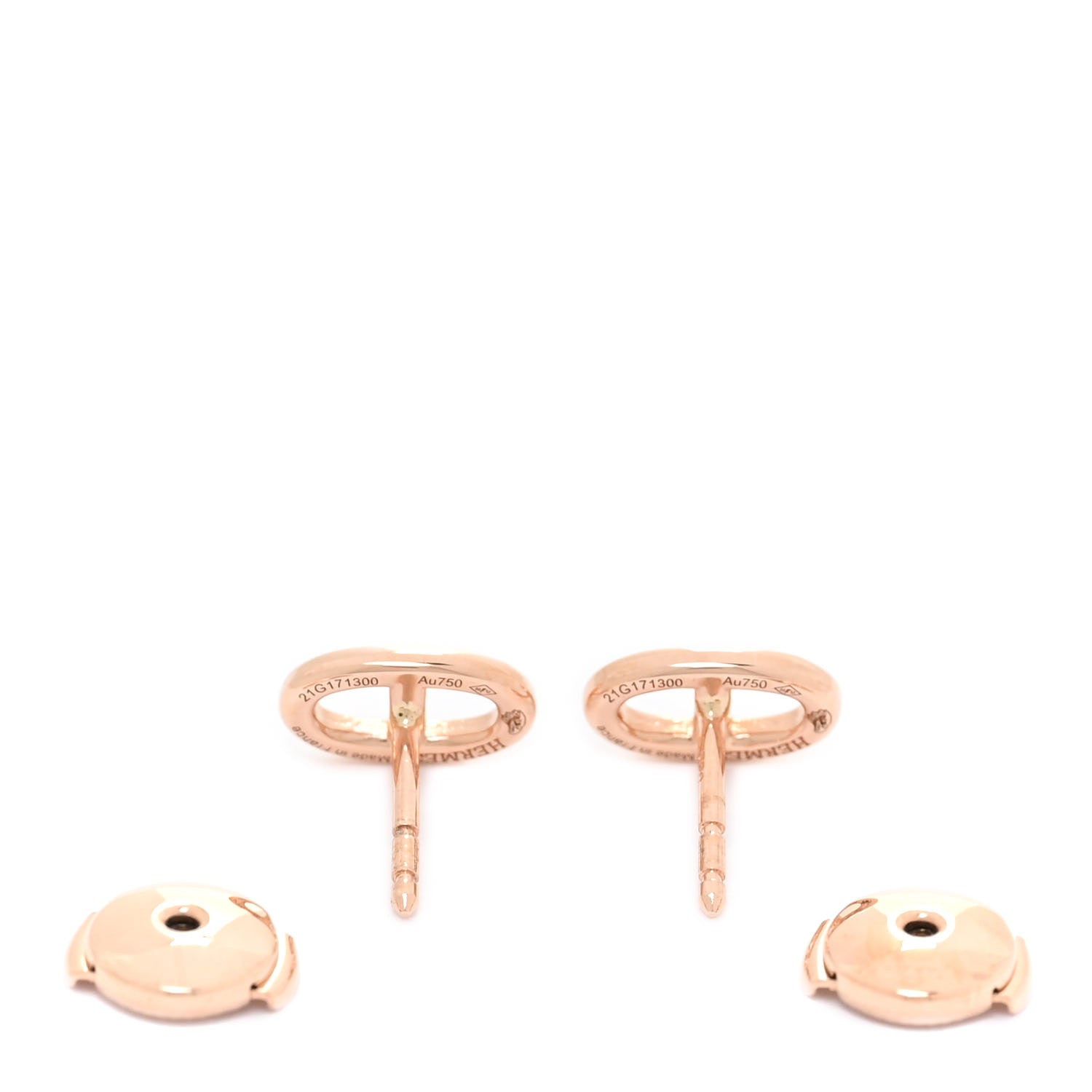 Hermes 18K Rose Gold TPM Farandole Stud Earrings 4 of 6