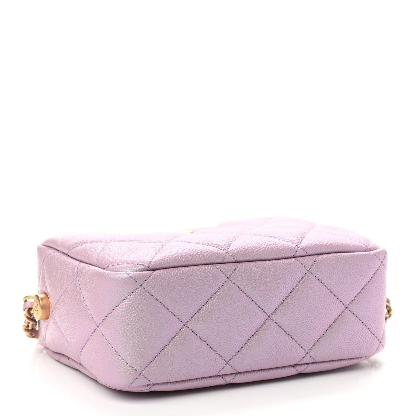 Iridescent Caviar Quilted Mini My Perfect Camera Case Pink