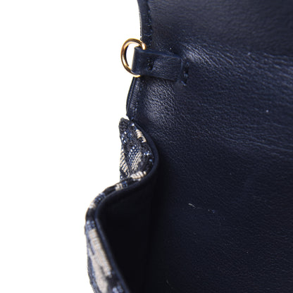 Christian Dior Oblique Nano Saddle Chain Pouch Blue 8 of 12