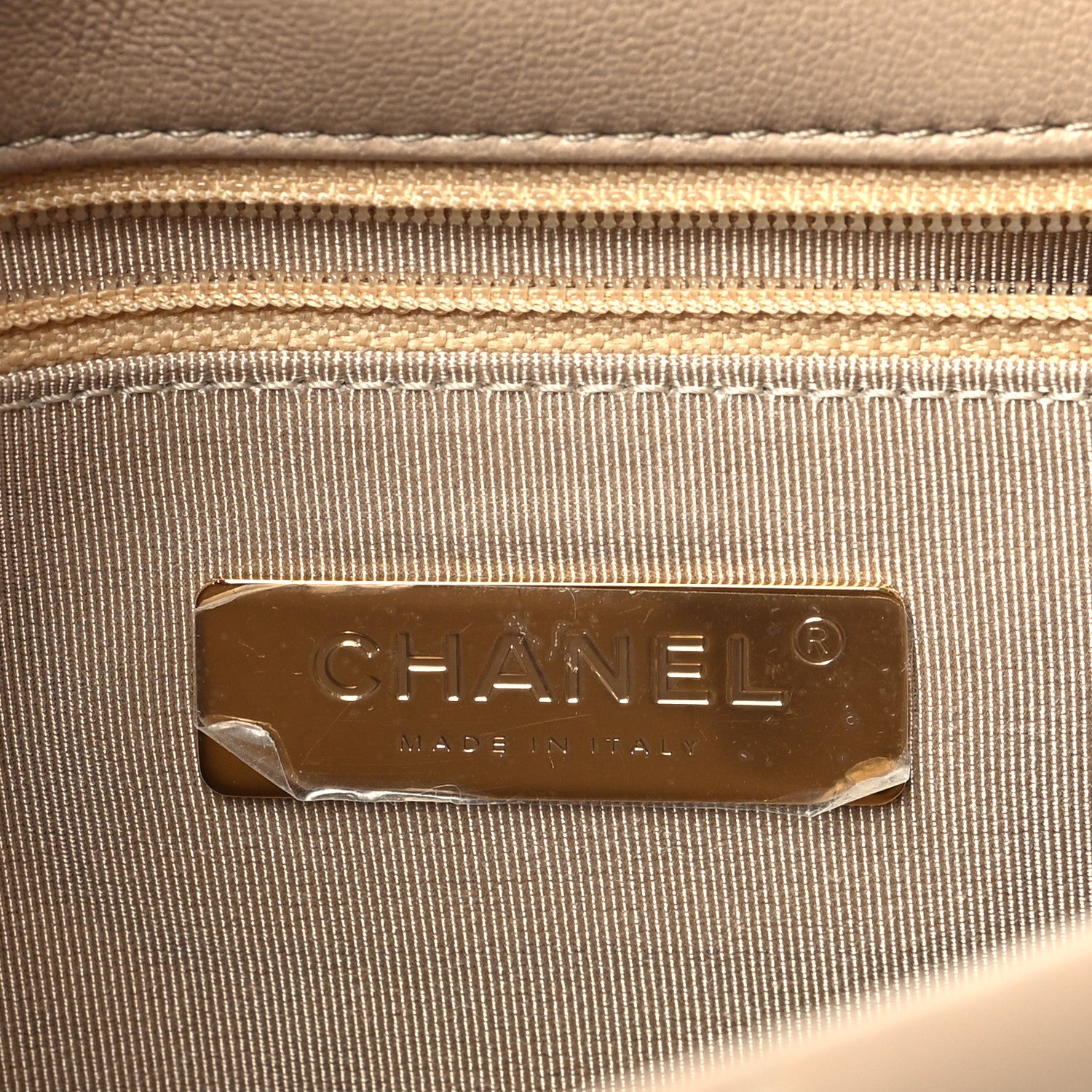 Chanel Lambskin Quilted Medium Chanel 19 Flap Light Beige 6 of 10