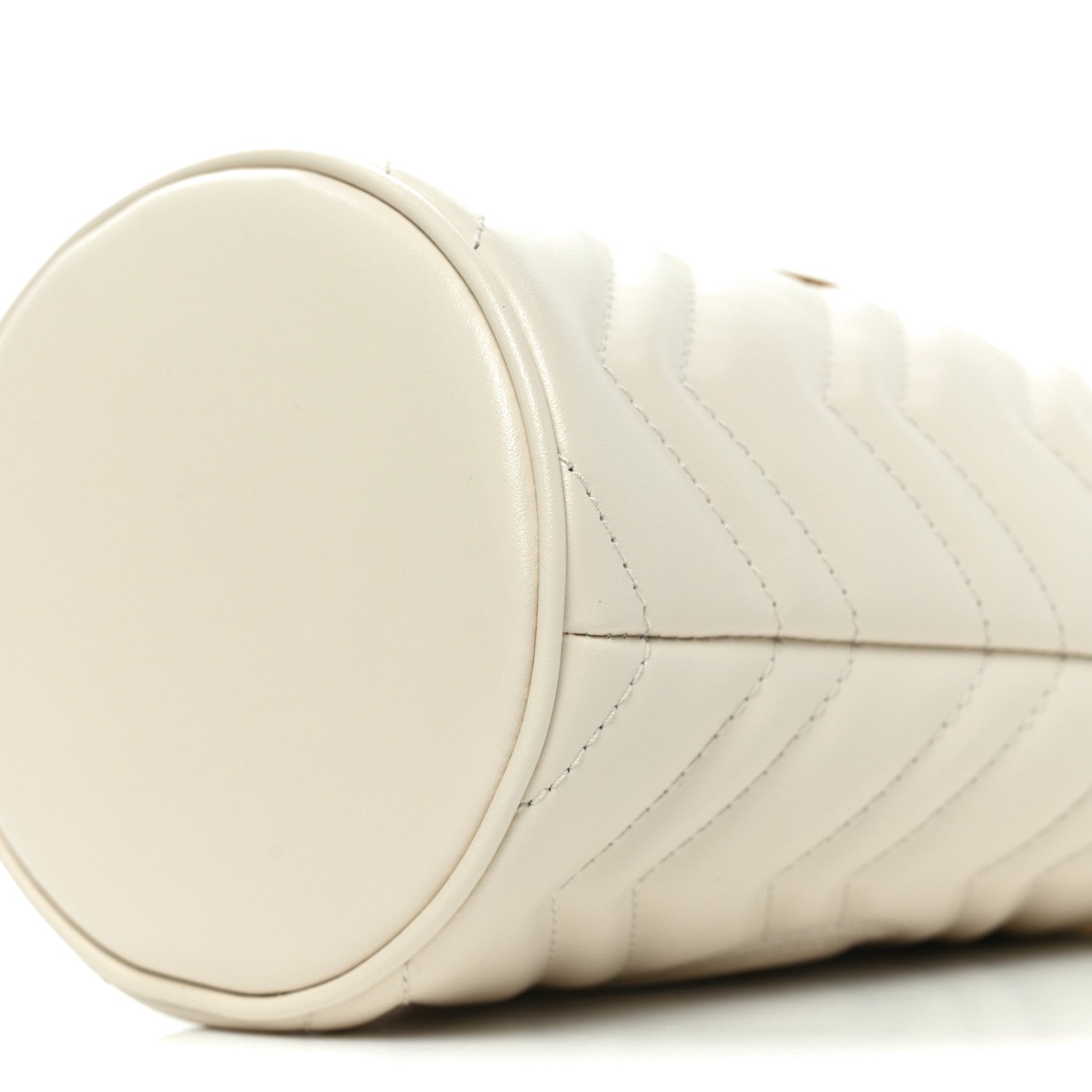 Gucci Calfskin Matelasse Mini GG Marmont 2.0 Bucket Bag White 10 of 11
