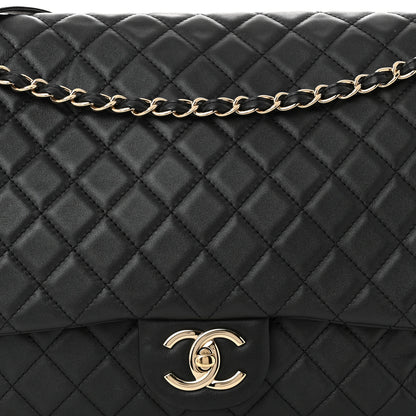 Chanel Calfskin Quilted XXL Travel Flap Bag Black 9 of 11