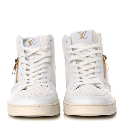 Louis Vuitton Monogram Calfskin Rivoli High Top Sneakers 7.5 White 2 of 9