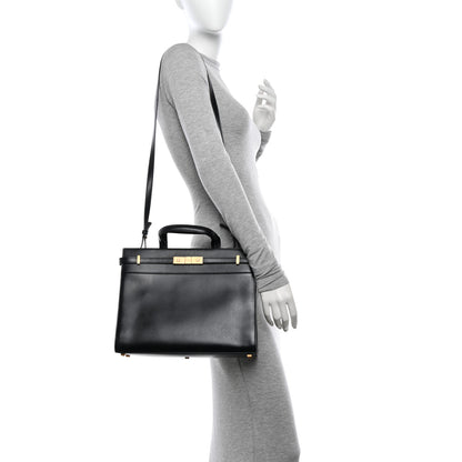 Saint Laurent Calfskin Small Manhattan Shopper Tote Black 2 of 12