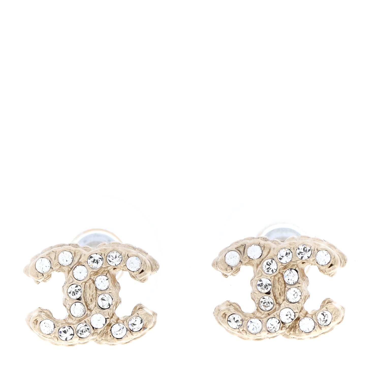 Crystal CC Earrings Gold