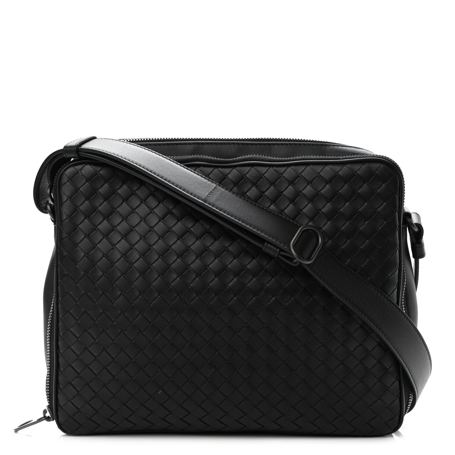 Bottega Veneta Nappa Intrecciato Messenger Bag Black 1 of 11