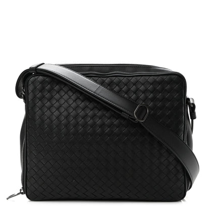Bottega Veneta Nappa Intrecciato Messenger Bag Black 1 of 11