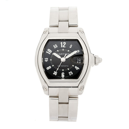 Cartier Stainless Steel 37mm Roadster Automatic Watch Black 1 of 4