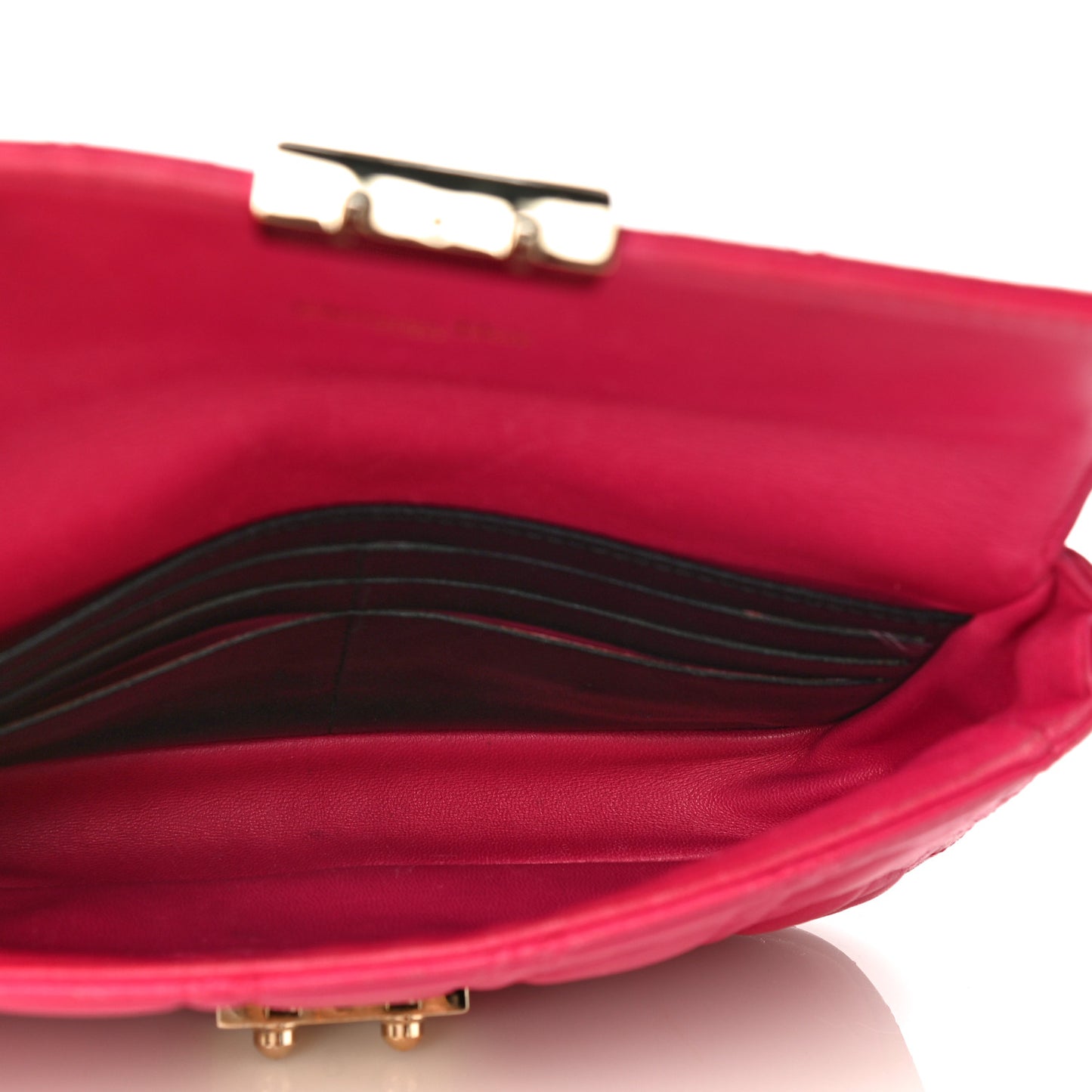 Lambskin Cannage Miss Dior Promenade Pouch Fuchsia