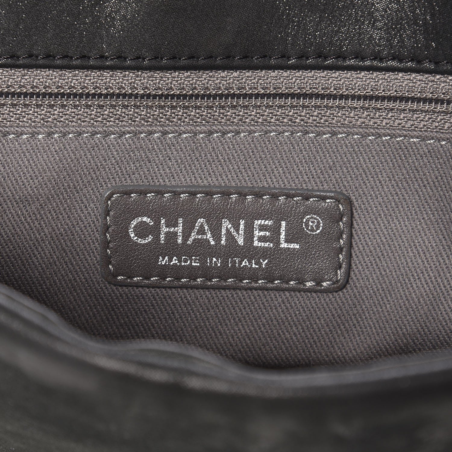 Chanel Iridescent Calfskin Glint Flap Black 6 of 8