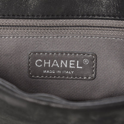 Chanel Iridescent Calfskin Glint Flap Black 6 of 8