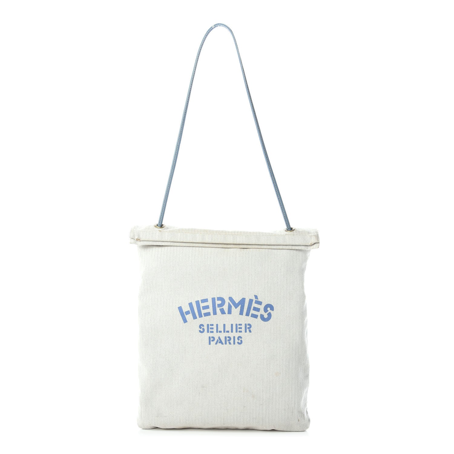 Hermes Canvas Aline Grooming Bag Craie Blue Jean 1 of 9