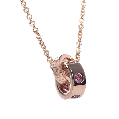 Bulgari 18K Rose Gold Amethyst Pink Tourmaline BVLGARI BVLGARI Pendant Necklace 5 of 9