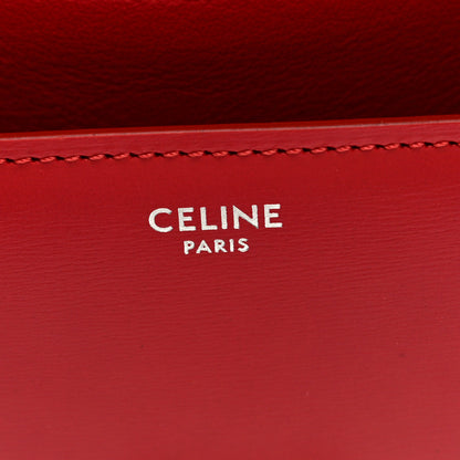 Celine Box Calfskin Medium Classic Box Flap Bag Red 6 of 9