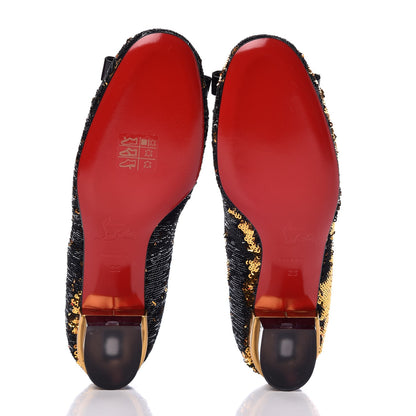 Christian Louboutin Paillettes Zerlisixtyfive 35 Caresse 36 Black Gold 5 of 8