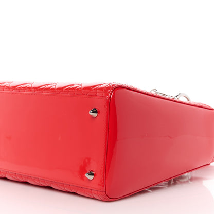 Christian Dior Patent Cannage Medium Lady Dior Red 10 of 10