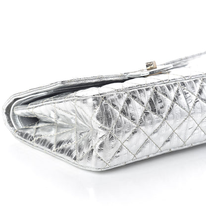 Chanel Metallic Striped Calfskin 2.55 Reissue 226 Flap Silver 9 of 10